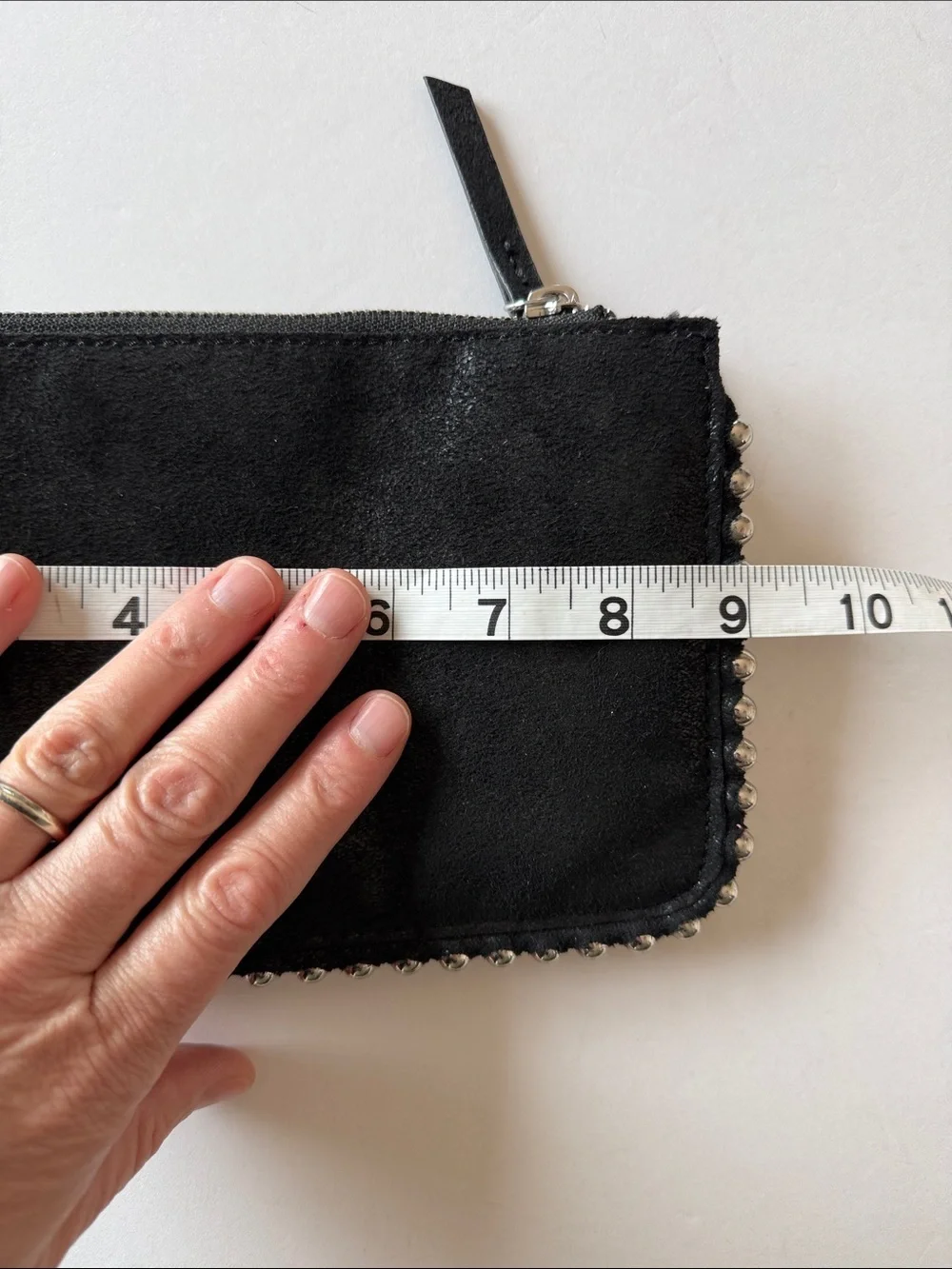 Zara studded small black clutch VGUC